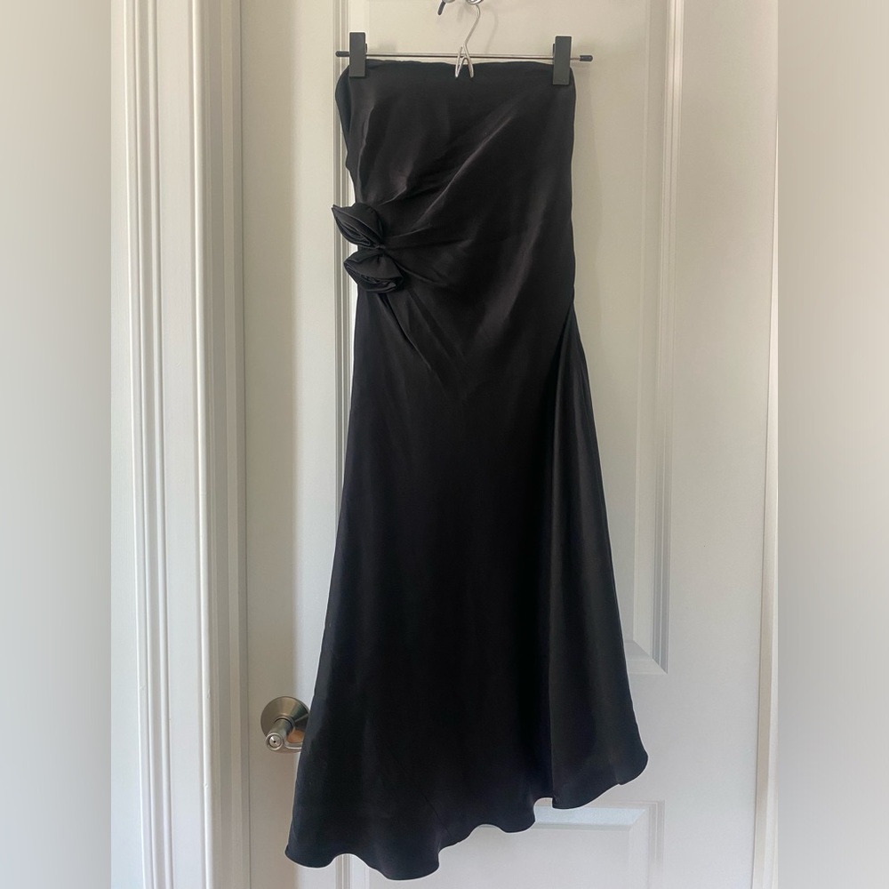 Banana Republic Black Silk Strapless Dress - Size 0